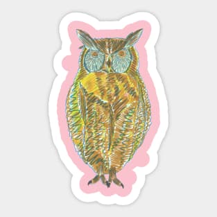 Owl Contemporary Sketch Sticker